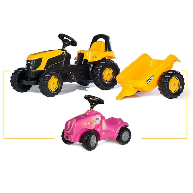 Rolly Toys - Kid JCB Tractor & Trailer With Minitrac Carabella Ride On