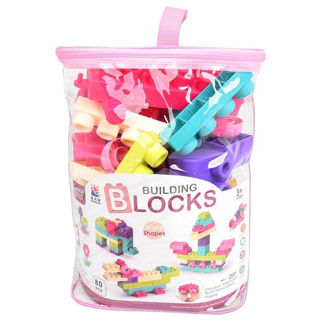 Stem - Soft Building Blocks Creative Fun Kit- 80pcs - Pink