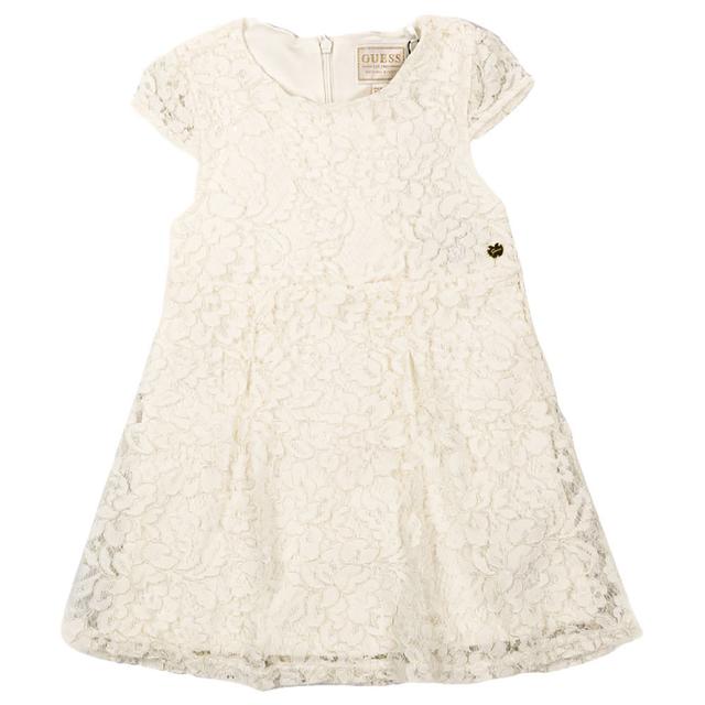 Guess - Short Sleeves Lace Dress - White