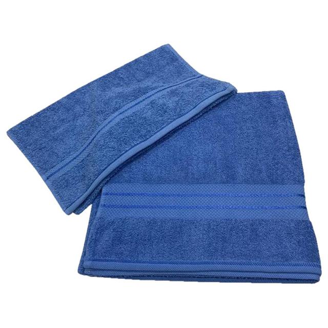 Byft - Bath And Hand Cotton Towel - 2pcs - Blue