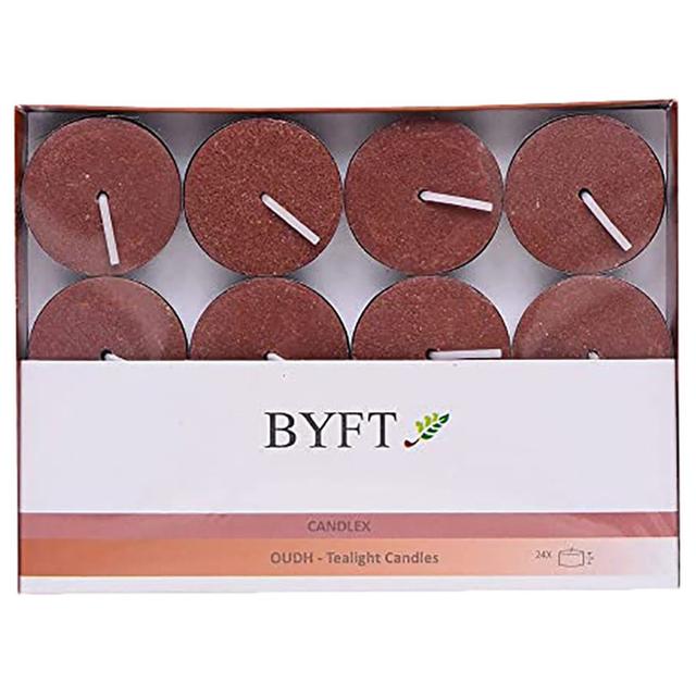 BYFT - Oudh Scented Tealight Candles - 24pcs