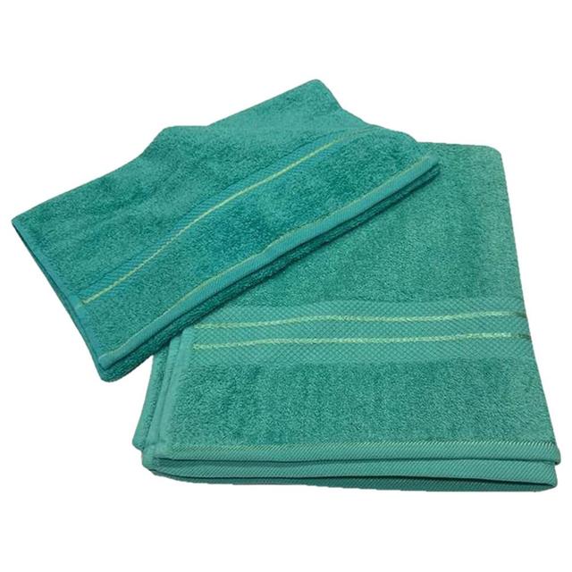 Byft - Bath And Hand Cotton Towel - 2pcs - Dark Green