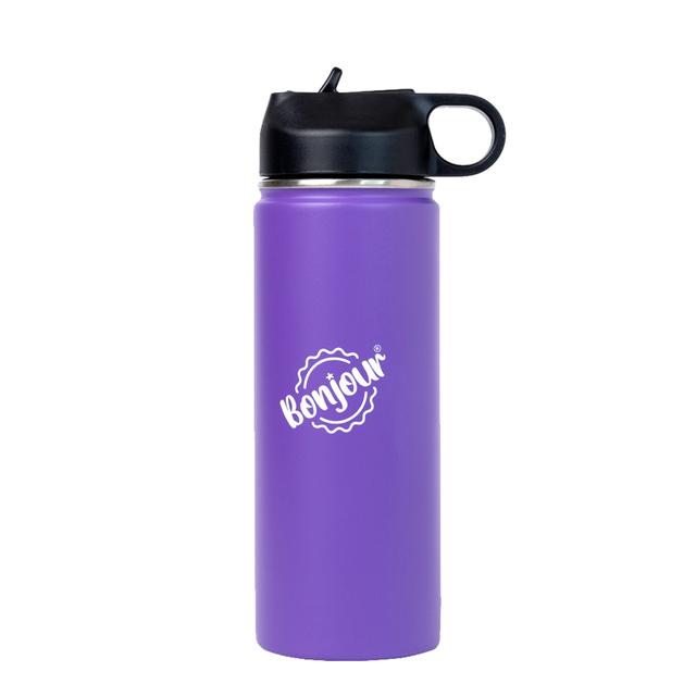 Bonjour - Sip Box Stainless Steel Water Bottle - Light Purple - 500 ml