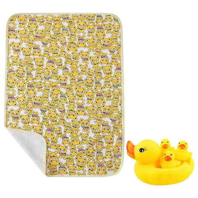 Star Babies - Reusable Changing Mat & Rubber Duck 4pcs - Yellow