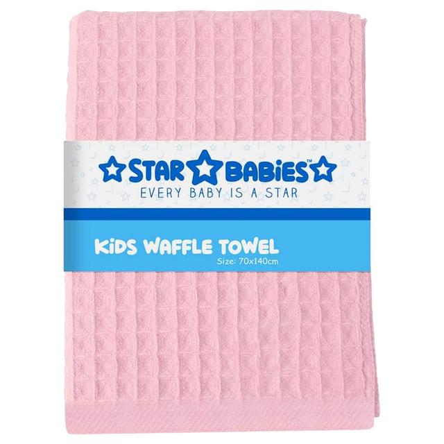 Star Babies - Waffle Towel - 70 x 140cm - Light Pink