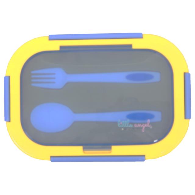 Little Angel - Kid's Lunch Box 2 Layered With Cutlery - Blue