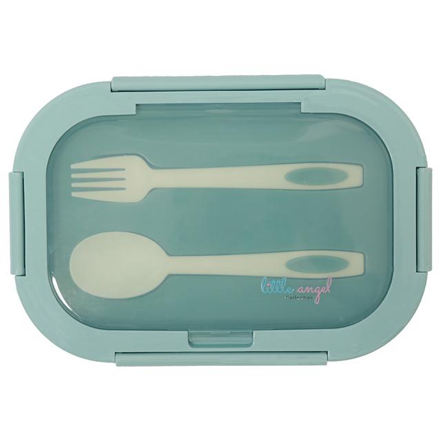 Little Angel - Kid's Lunch Box 2 Layered With Cutlery - Sky Blue