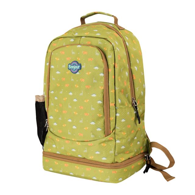 Bonjour - 2-in-1 Max Backpack And Lunch Bag - Dino - 16.5 inches