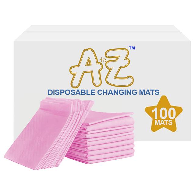 A To Z - Disposable Changing Mat - L - 45 X 60 cm - 100pcs - Pink