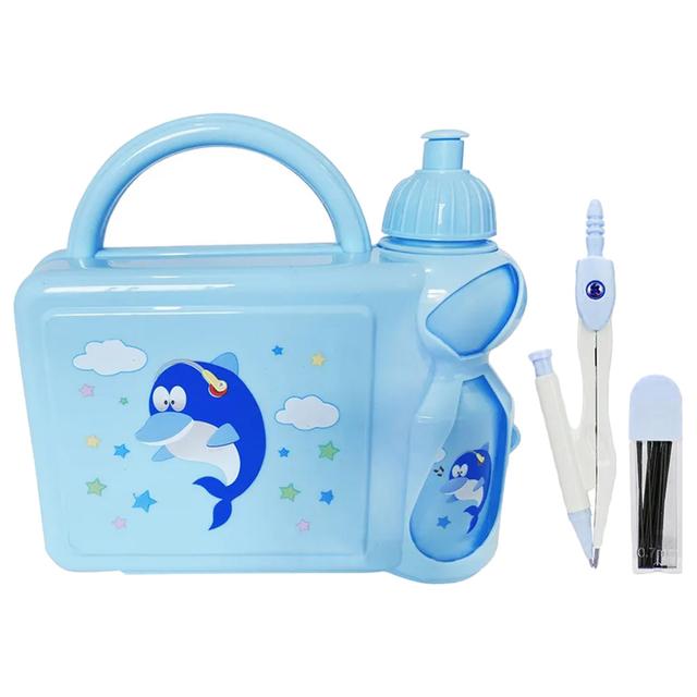 Star Babies - Lunch Box & Water Bottle w/ Pencil Bag Organizer - Blue