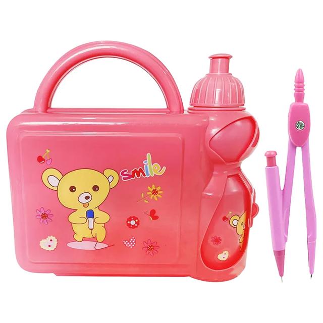 Star Babies - Lunch Box & Water Bottle w/ Pencil Bag Organizer - Pink