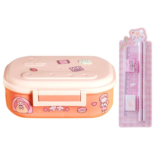 Star Babies - Printed Kids Lunch Box w/ Stationery Set - Pink