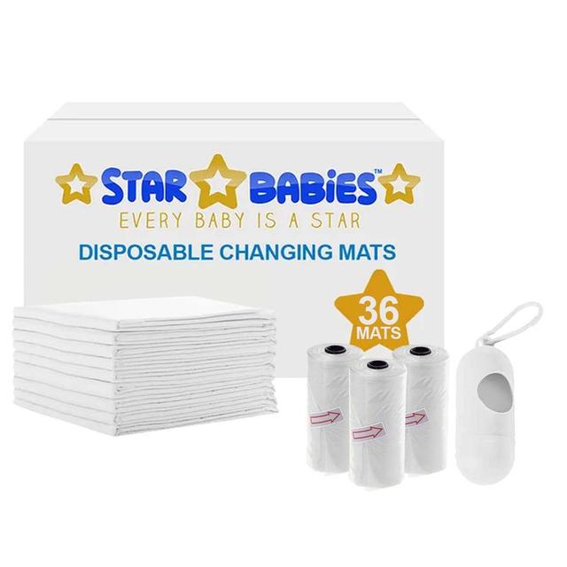 Star Babies - Disposable Changing Mat & Scented Bag w/ Dispenser - 45pcs - White