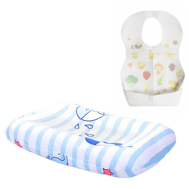 Star Babies - Changing Pad w/ Disposable Bibs 5pcs - Fruits Print