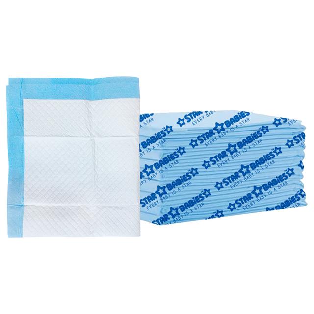 Star Babies - Disposable Changing Mat - L - 45 X 60 cm - 12pcs - Blue