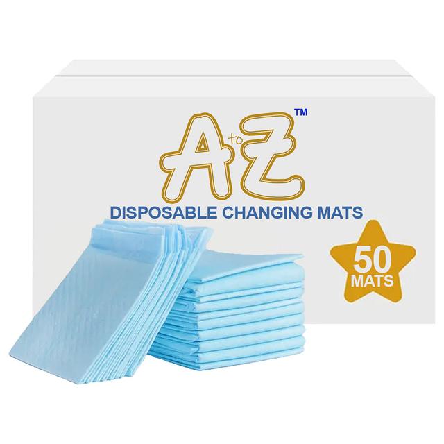 A To Z - Disposable Changing Mat - L - 45 X 60 cm - 50pcs - Blue