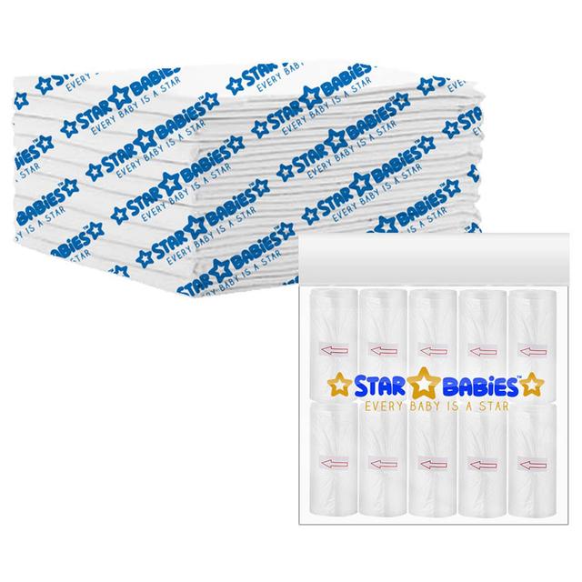 Star Babies - Disposable Changing Mat w/ Scented Bag - 10pcs - White