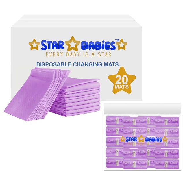 Star Babies - Disposable Changing Mat w/ Scented Bag - 20pcs - Lavender