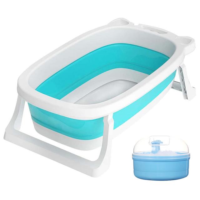 Star Babies - Foldable Bathtub w/ Powder Puff - Blue