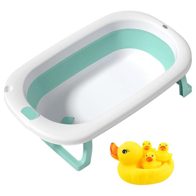 Star Babies - Foldable Bathtub w/ 4pcs Rubber Duck - Green