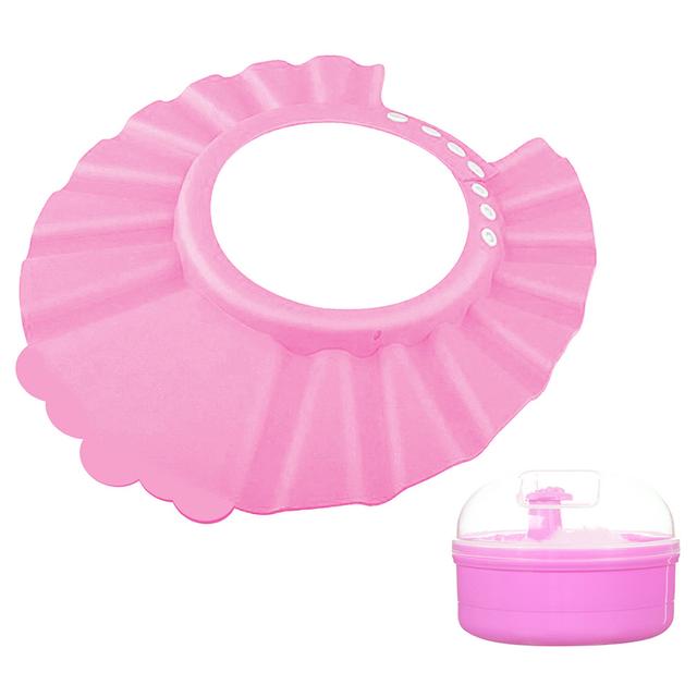 Star Babies - Kids Shower Cap w/ Powder Puff - 2pcs - Pink