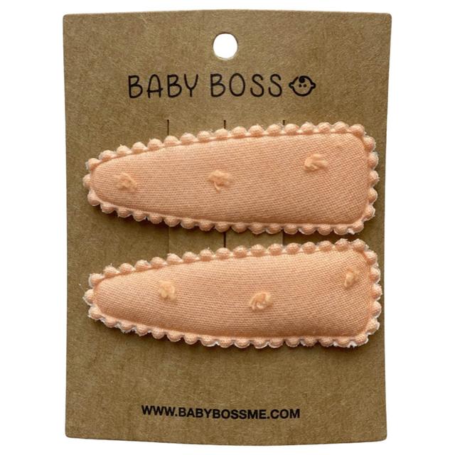 Baby Boss - Hair Clip - Peach/Dots