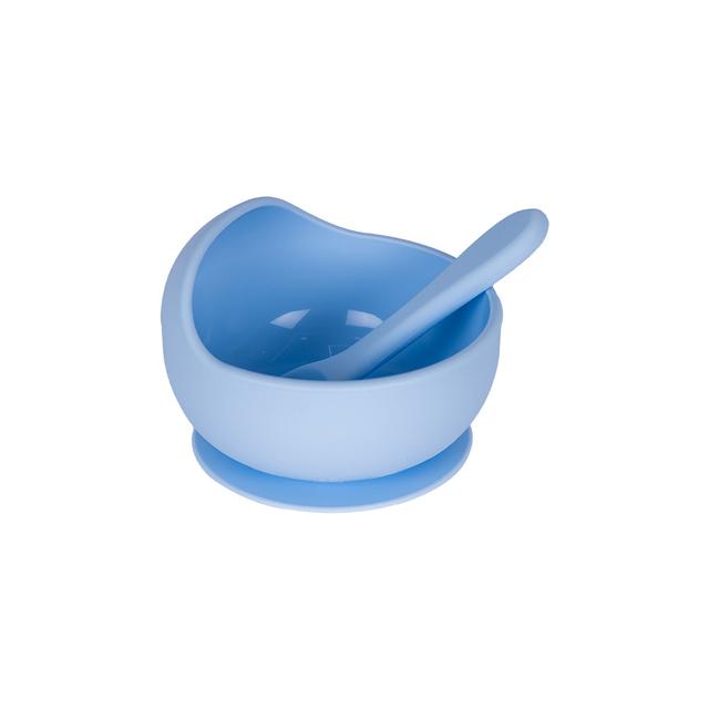 Babies Basic - Feeding Bowl w/ Spoon - 2pcs - Blue