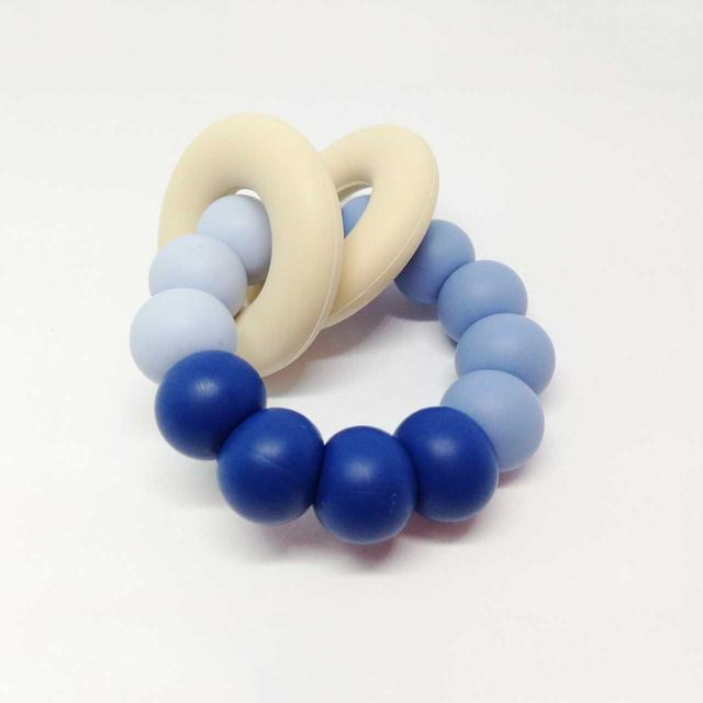 One.Chew.Three - Gummie Silicone Teether - Blue Ombre