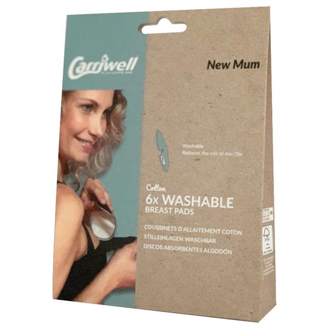 Carriwell - Washable Breast Pads Pack of 6 - Black