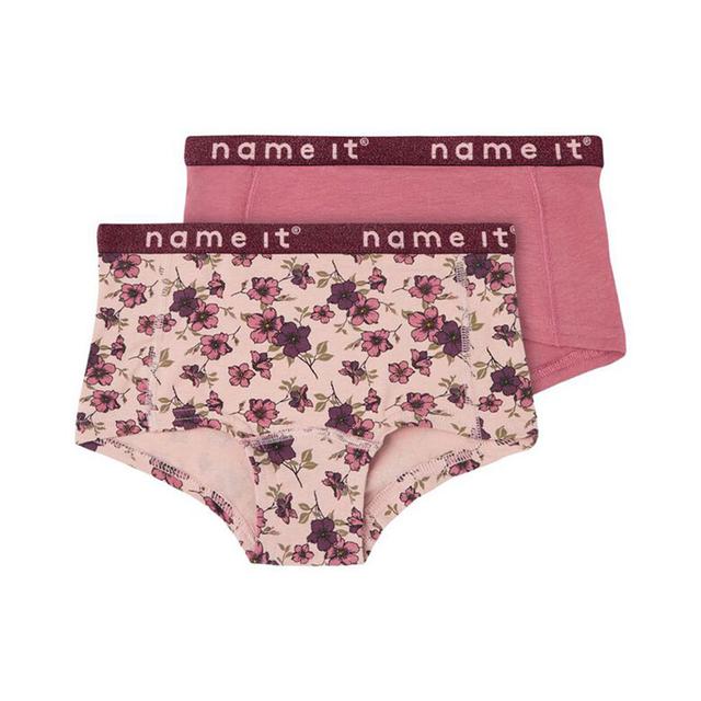 Name it - Organic Girls Hipster Trunks Pack of 2 - Deco Rose