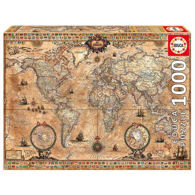 Educa - Antique World Map Puzzle - 1000Pcs