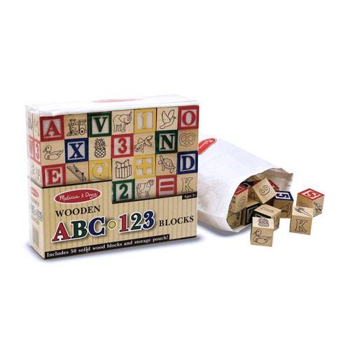 Melissa & Doug Wooden ABC/123 Blocks