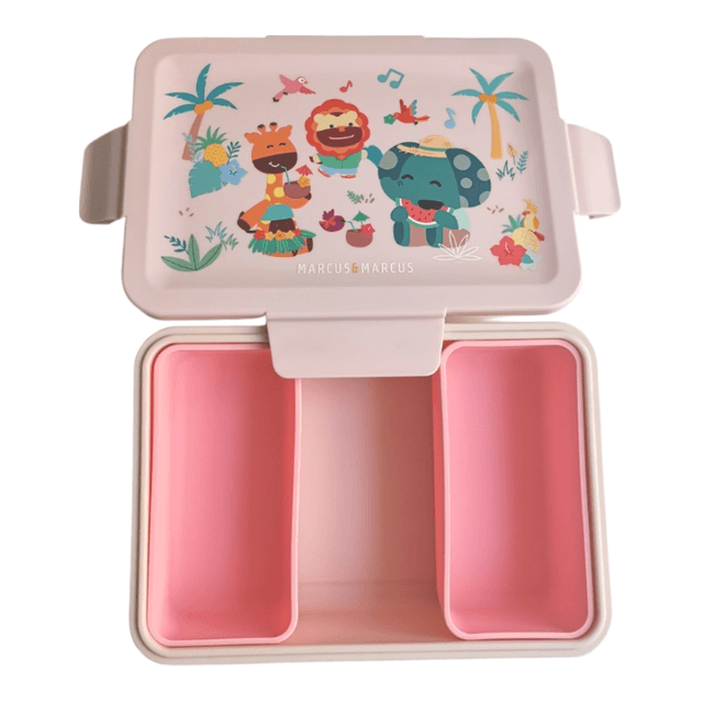 Marcus & Marcus - Bento Lunch Box With Two Silicone Removable Compartments (Tropical)