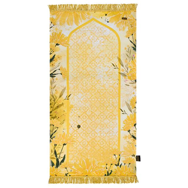 Hilalful - Golden Tassel Prayer Mat - Charming Yellow