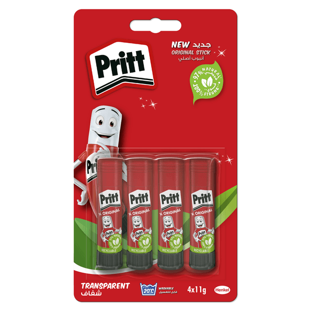 Pritt - Original Glue Stick - 11 g - Pack of 4