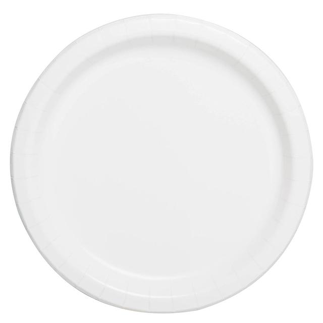 Unique - Round Party Plate - Bright White - 23 cm - Pack of 8