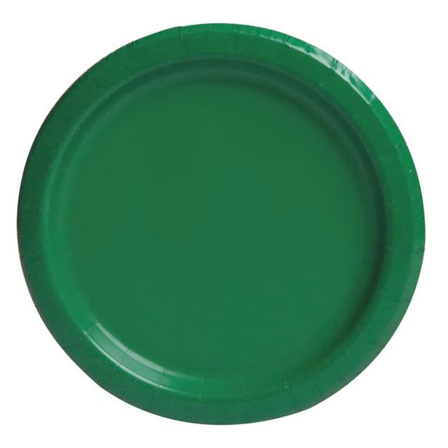 Unique - Round Party Plate - Emerald Green - 18 cm - Pack of 8