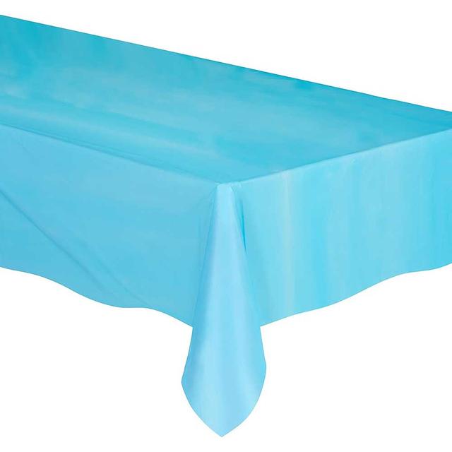 Unique - Plastic Table Cover - Powder Blue