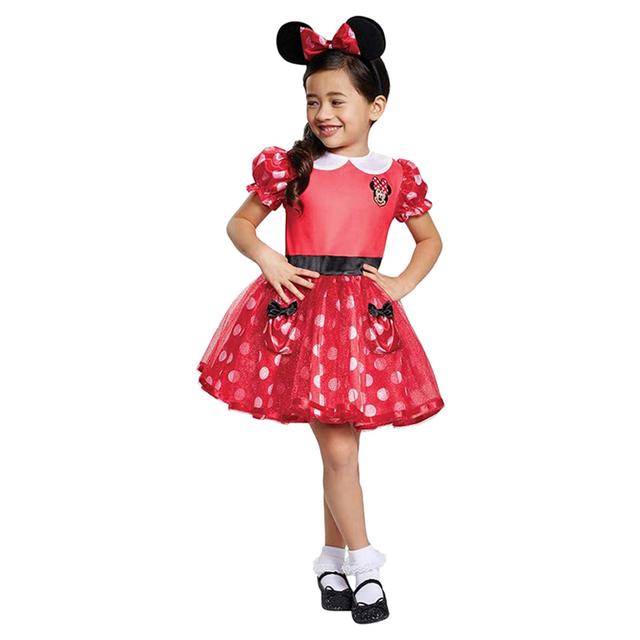 Party Centre - Disney Minnie Mouse Girl's Costume - Red