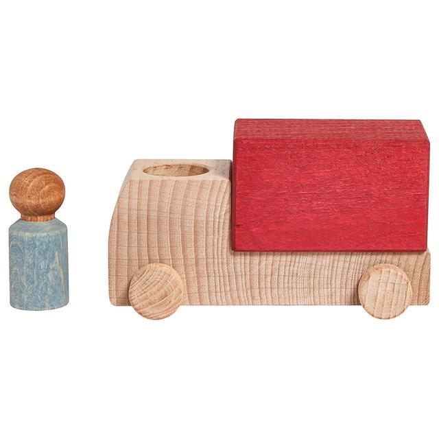 Lubulona - Wooden Truck With Driver - Red