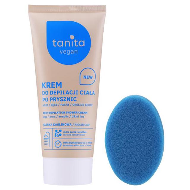 Tanita - Vegan Body Depilation Shower Cream Sponge - Kaolin Clay