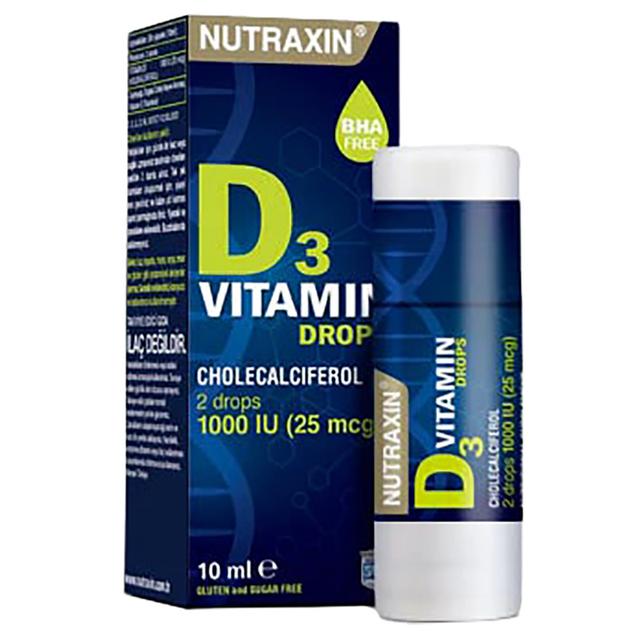 Nutraxin - Vitamin D3 1000Iu Drops - 25mcg - 10ml