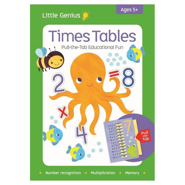 Little Genius - Times Tables Pull The Tab Giant Flash Cards