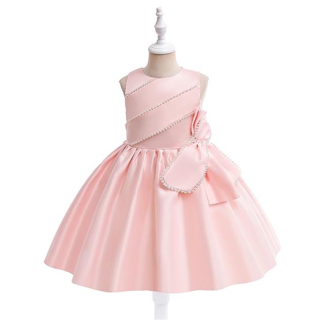 Sugar Rush - Pearl Appliqued Sleeveless Party Dress - Pink