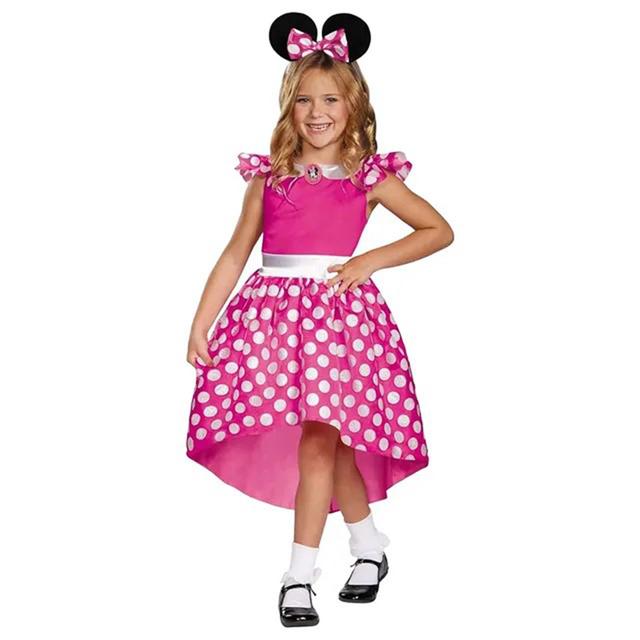 Party Centre - Minnie Mouse Classic Costume For Girls - Pink - Pink