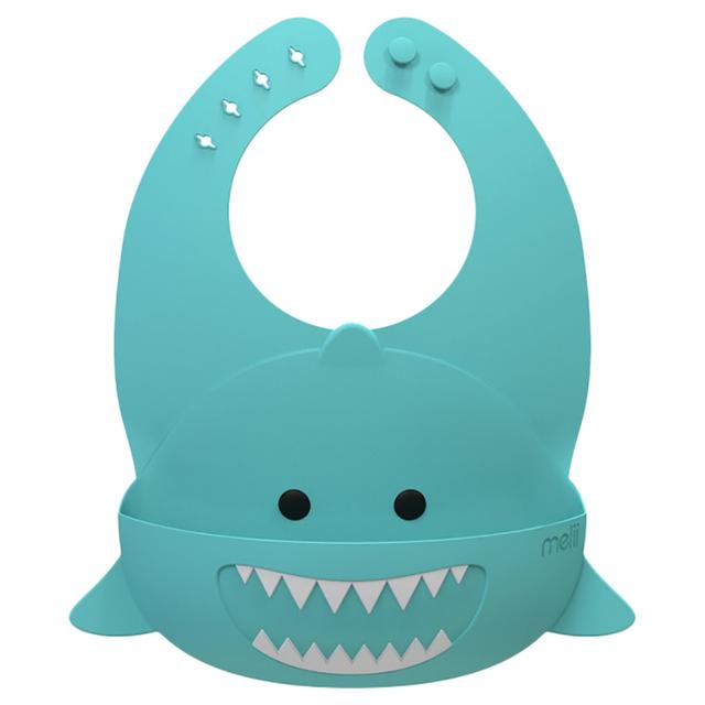 Melii - Silicone Bib - Turquoise Shark