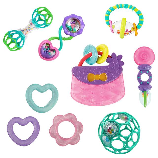 Bright Starts - On The Go Teethers And Rattles Set: Everything Nice - 9pcs