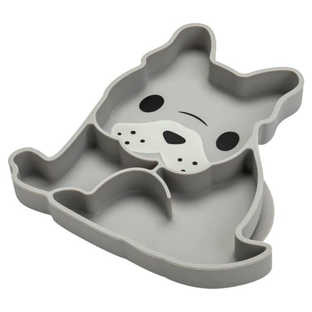 Melii - Divided Silicone Suction Plate - Grey Bulldog 