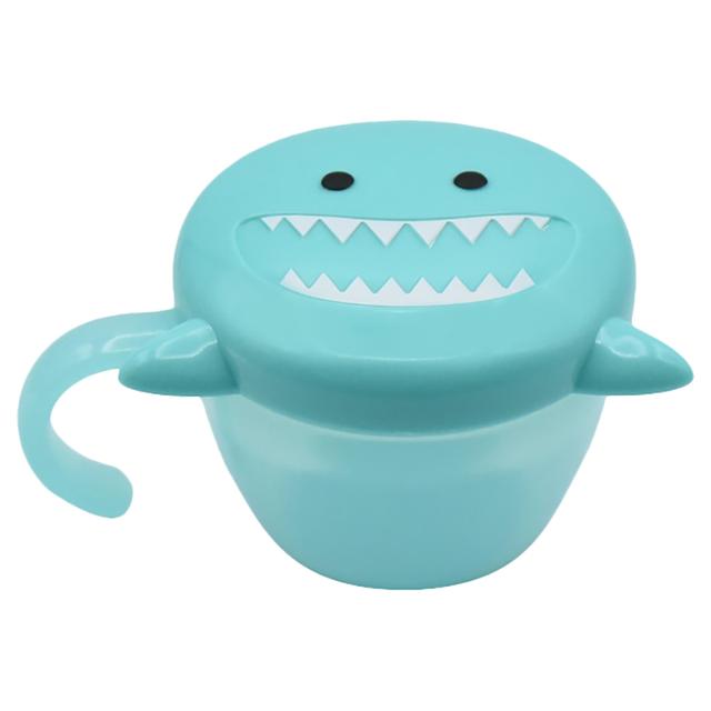 Melii - Snack Container w/ Finger Trap - Turquoise Shark