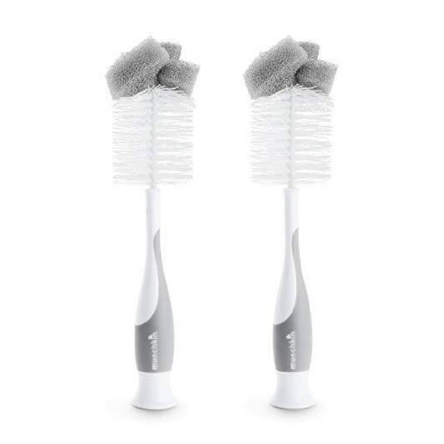 Munchkin - Sponge Bottle Brush - Pack of 2 - Grey